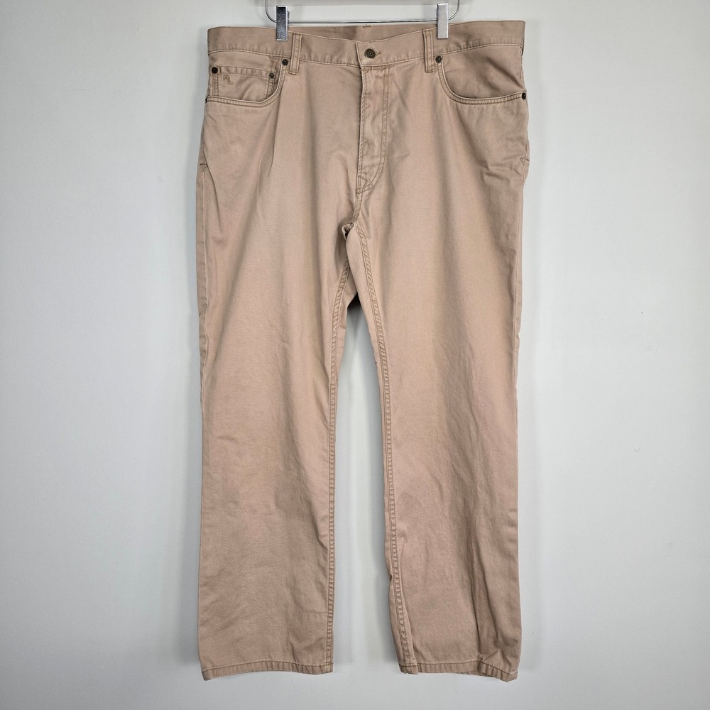 Polo Ralph Lauren 650 Straight Pants Mens 38x30 Tan Cotton Twill Preppy Classic
